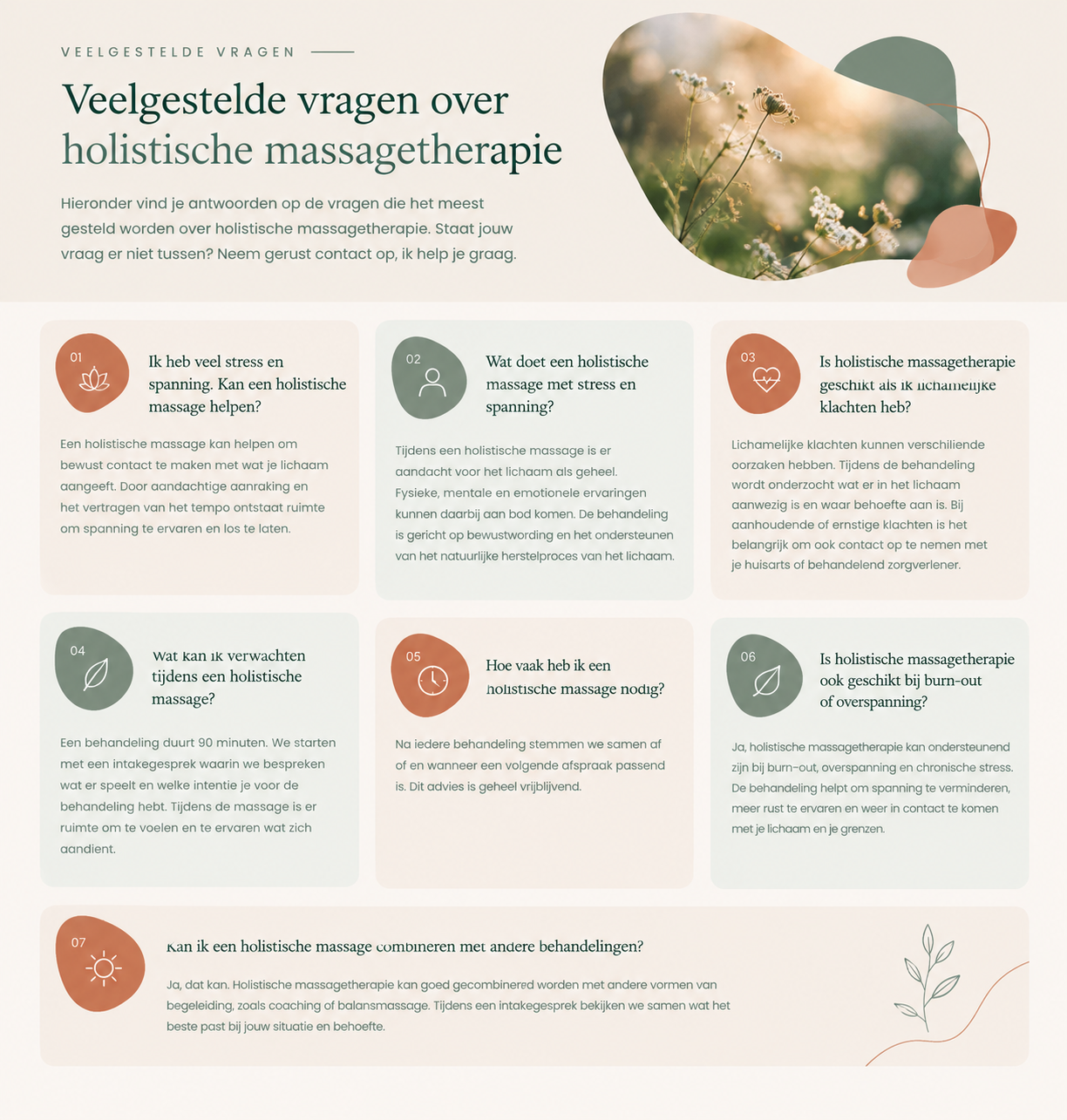 Botanische bloemen in zacht natuurlijk licht